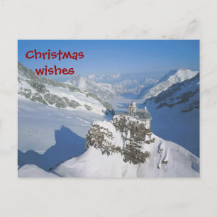 Cartão Postal De Festividades Desejos de Natal do topo da Europa