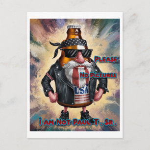 Cartão Postal De Festividades Desenho de Cerveja Engraçado Colorido em um