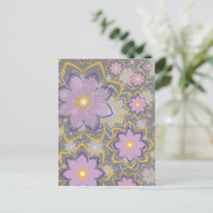 Cartão Postal De Festividades Desenho Floral 10