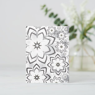 Cartão Postal De Festividades Desenho Floral 11