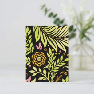 Cartão Postal De Festividades Desenho Floral 18