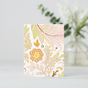Cartão Postal De Festividades Desenho Floral 19