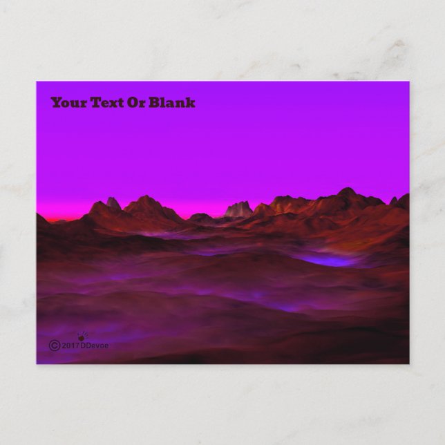 Cartão Postal De Festividades Deserto Silencioso Noite (Frente)