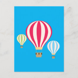 Cartão Postal De Festividades Design de Balões de Ar Quente