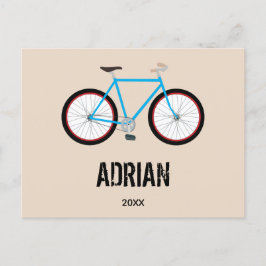 Cartão Postal De Festividades Design de Bicicleta de Bicicleta Ano