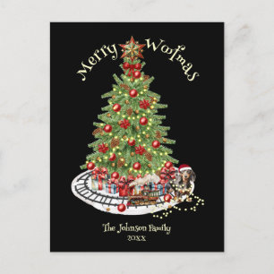 Cartão Postal De Festividades Design de Cachorro de Woofmas feliz - Dachshund