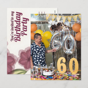 Cartão Postal De Festividades design de camiseta de 60 anos de idade 2026
