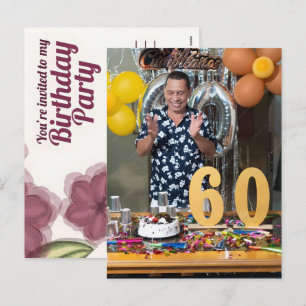 Cartão Postal De Festividades design de camiseta de 60 anos de idade 2026