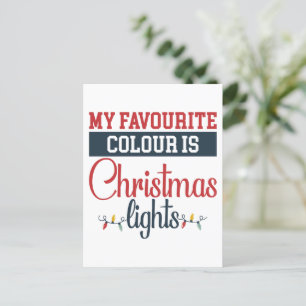 Cartão Postal De Festividades Design de Natal com luzes