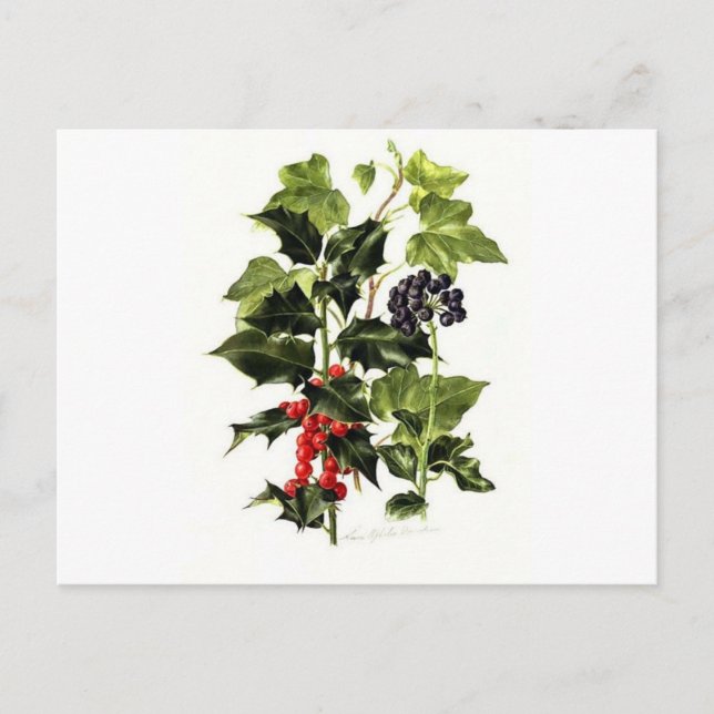 Cartão Postal De Festividades design de Natal sagrado e maria (Frente)