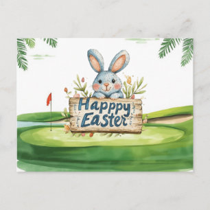 Cartão Postal De Festividades Design de Páscoa de golfe para golfista    Cartão 