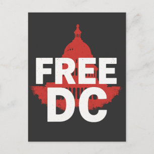 Cartão Postal De Festividades Design de Protesto Político de DC Livre