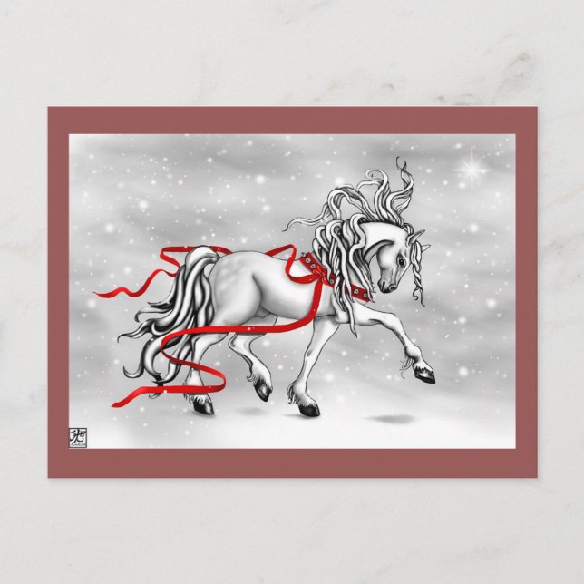 Cartão Postal De Festividades Design de Snowbells de Natal (Frente)