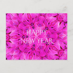 Cartão Postal De Festividades Design do caleidoscópio do rosa quente do feliz