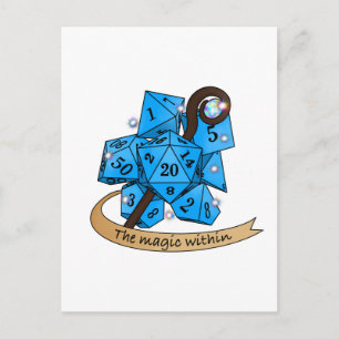 Cartão Postal De Festividades Design do Sorcerer Dice