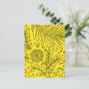 Cartão Postal De Festividades Design Floral 36