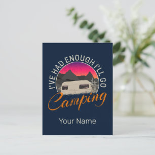Cartão Postal De Festividades Design Para Férias De Camping Ou De Autohome
