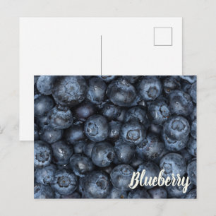 Cartão Postal De Festividades Detalhe de fechamento de mirtilo para veganos