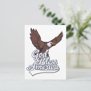 Cartão Postal De Festividades Deus Abençoe a América