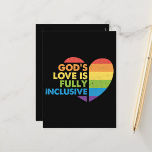 Cartão Postal De Festividades Deus Gay Cristão Lgbt