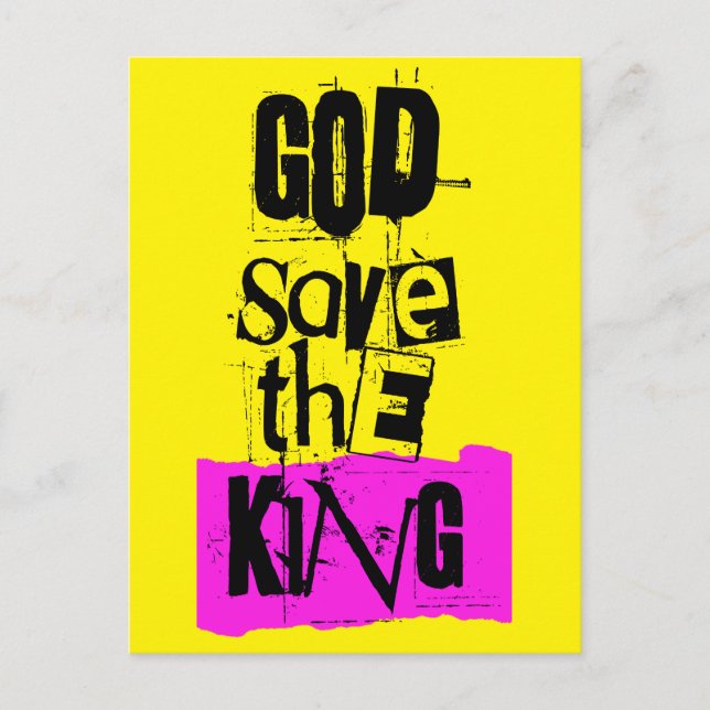 Cartão Postal De Festividades Deus Salve O Rei Charles Britânico Monarca Real H (Frente)
