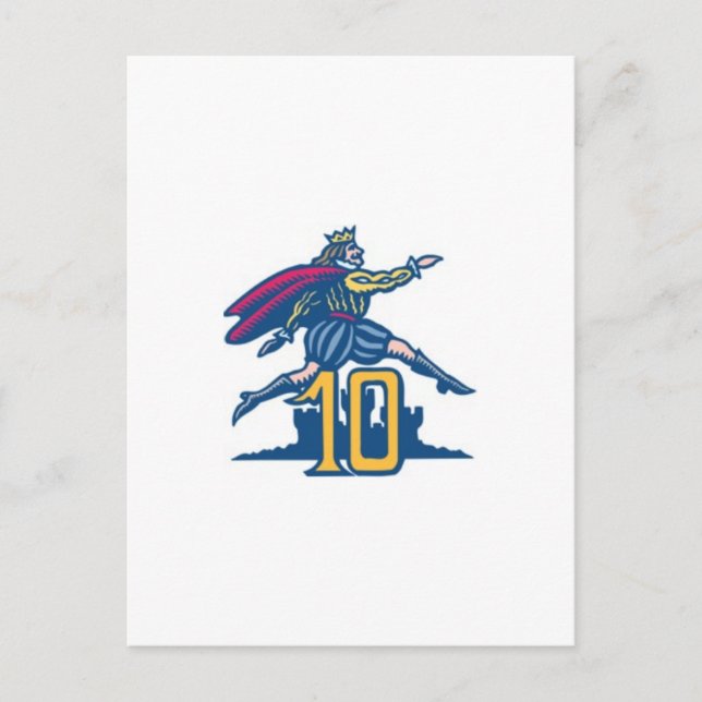 Cartão Postal De Festividades Dez Lordes a saltar (Frente)