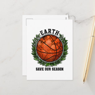 Cartão Postal De Festividades dia da terra salve nossa estação