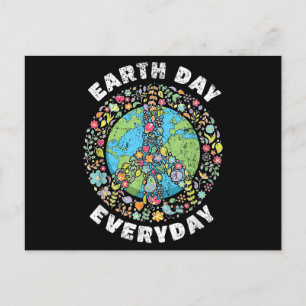 Cartão Postal De Festividades Dia da Terra todo dia Dia da Terra