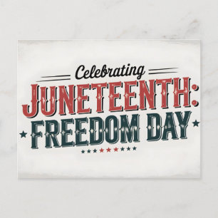 Cartão Postal De Festividades Dia da Tipografia do 11 de junho, Liberdade Negra