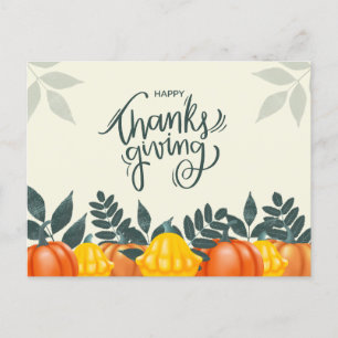 Cartão Postal De Festividades Dia de Ação de Graças