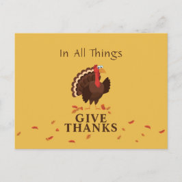 Cartão Postal De Festividades Dia de Ação de Graças no Peru Em Todas as Coisas D