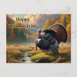 Cartão Postal De Festividades Dia de Ação de Graças Peru Tom Selvagem