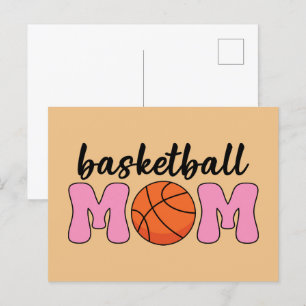 Cartão Postal De Festividades Dia de as mães de basquete da mãe