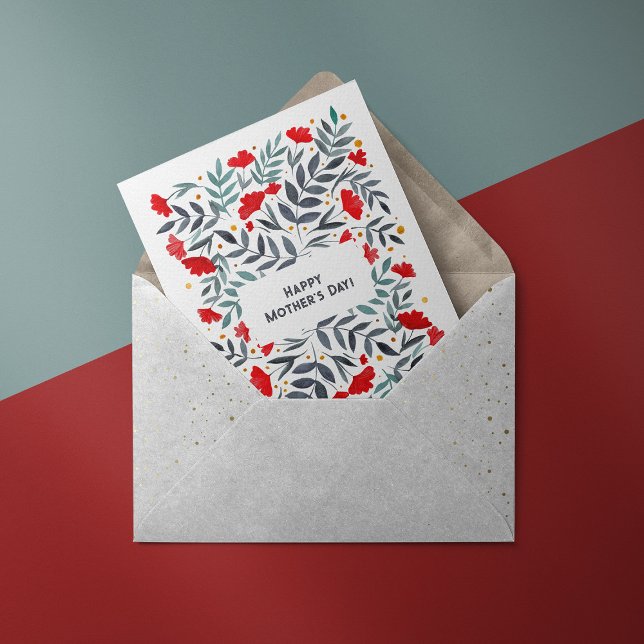 Cartão Postal De Festividades Dia de as mães de Jardim de Aquarela Magnética (Criador carregado)