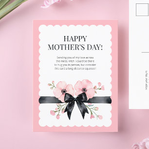 Cartão Postal De Festividades Dia de as mães Feliz, cor-de-rosa, Arco Elegante