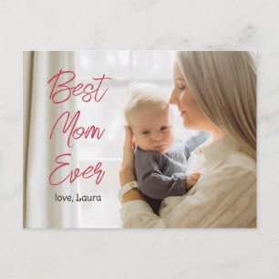Cartão Postal De Festividades Dia de as mães feliz, doce mãe e foto do bebê
