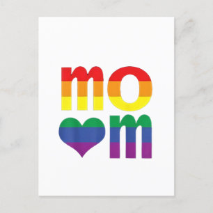 Cartão Postal De Festividades Dia de as mães LGBT do Orgulho LGBT do Arco-Íris