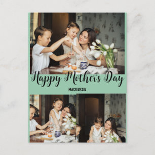 Cartão Postal De Festividades Dia de as mães personalizado, presente de colagem