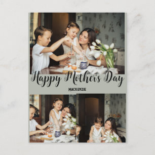 Cartão Postal De Festividades Dia de as mães personalizado, presente de colagem