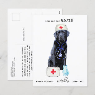 Cartão Postal De Festividades Dia de Enfermagem Médica Personalizada