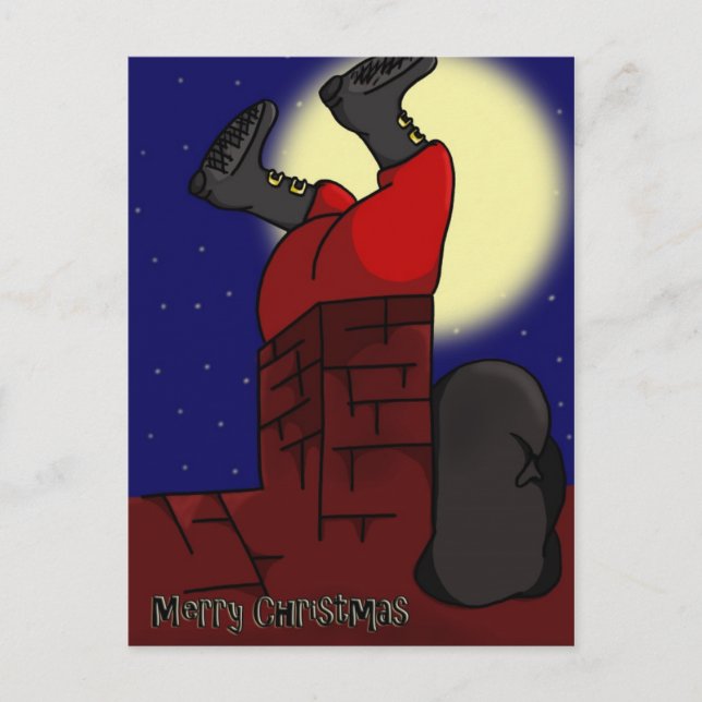 Cartão Postal De Festividades Dia de Natal (Frente)