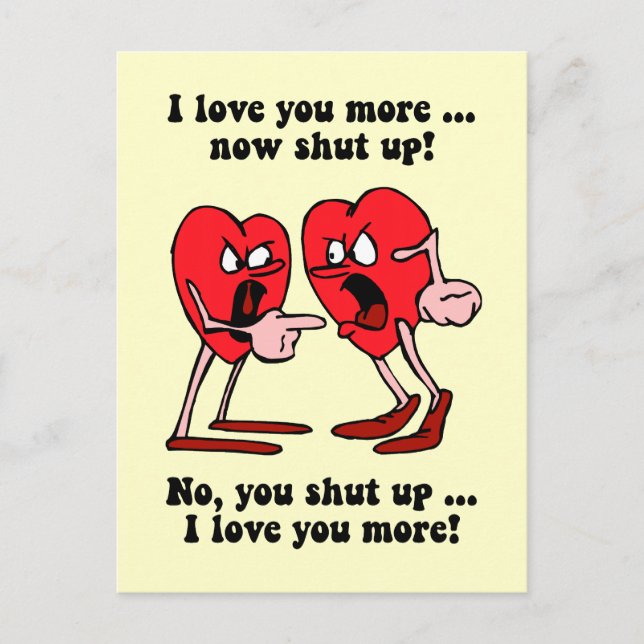 Cartão Postal De Festividades Dia de os namorados bonito e engraçado (Frente)