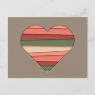 Cartão Postal De Festividades Dia de os namorados com amor cardíaco