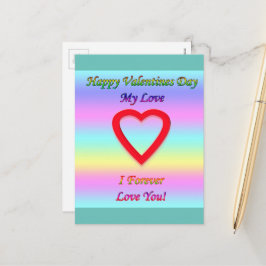 Cartão Postal De Festividades Dia de os namorados de Amor para Sempre