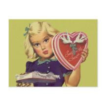 Dia de os namorados de Vintage, Garota com Chocola