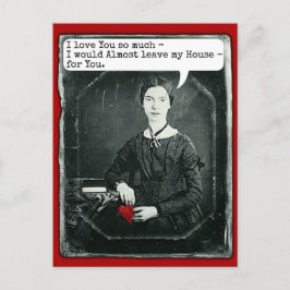 Cartão Postal De Festividades Dia de os namorados Engraçado Emily Dickinson