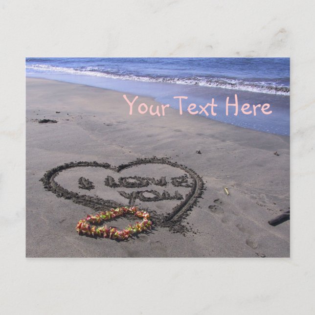 Cartão Postal De Festividades Dia de os namorados personalizável (Frente)