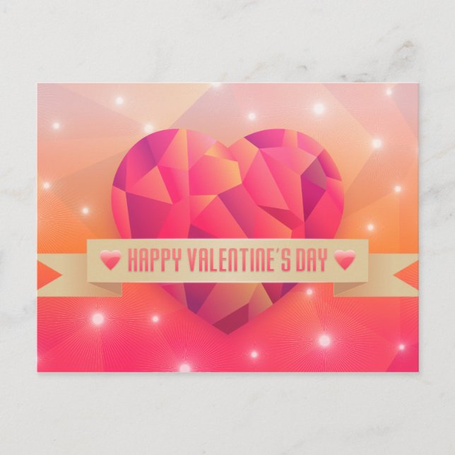 Cartão Postal De Festividades Dia de os namorados Romântico Amor Moderno (Frente)