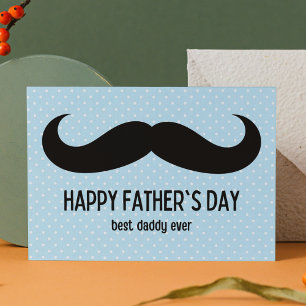 Cartão Postal De Festividades Dia de os pais de bigode