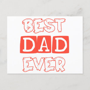 Cartão Postal De Festividades Dia de os pais love Best Pai ever - Tributação t